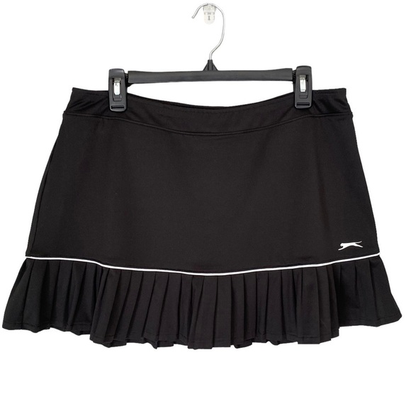 Slazenger Pants - SLAZENGER Skort Hydro Dri Pleated Knit Golf Tennis Black White Women Size L